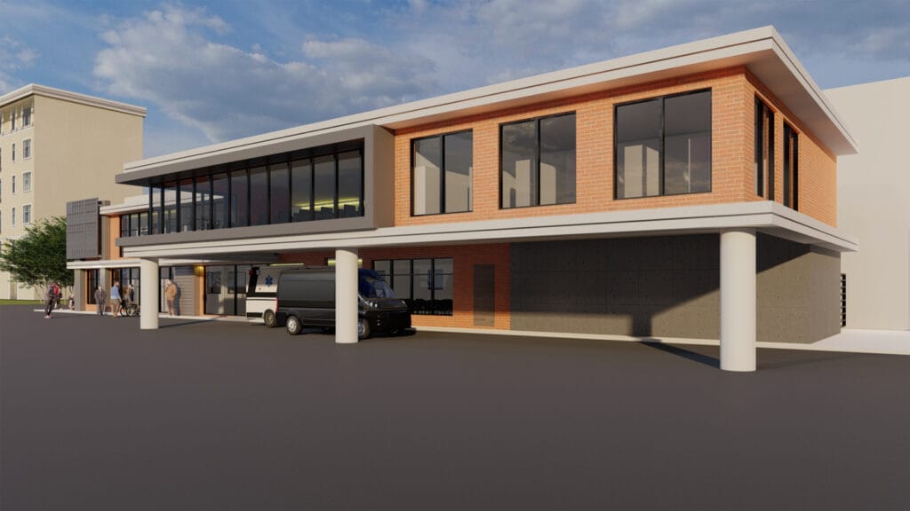 Pelonomi Hospital Render 01 - Waiting Area Building 02